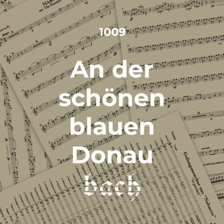 1009 An der schönen blauen Donau Edition Bach